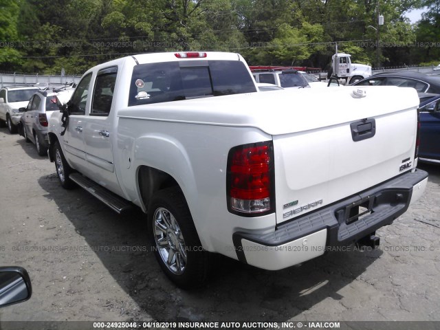 3GTP1XE23BG197999 - 2011 GMC SIERRA C1500 DENALI WHITE photo 3