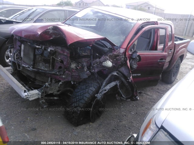 3TMJU62N48M067472 - 2008 TOYOTA TACOMA DOUBLE CAB PRERUNNER RED photo 2