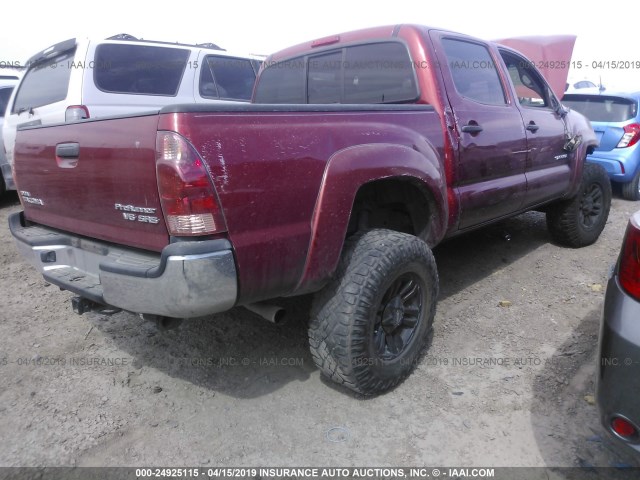 3TMJU62N48M067472 - 2008 TOYOTA TACOMA DOUBLE CAB PRERUNNER RED photo 4