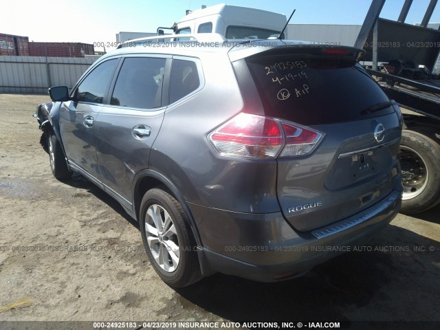 5N1AT2ML0EC829499 - 2014 NISSAN ROGUE S/SL/SV GRAY photo 3