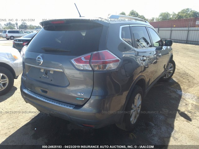 5N1AT2ML0EC829499 - 2014 NISSAN ROGUE S/SL/SV GRAY photo 4