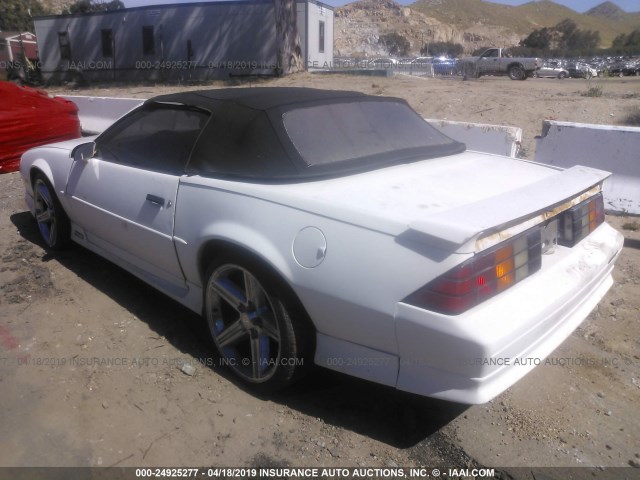 1G1FP33T9ML175888 - 1991 CHEVROLET CAMARO RS WHITE photo 3