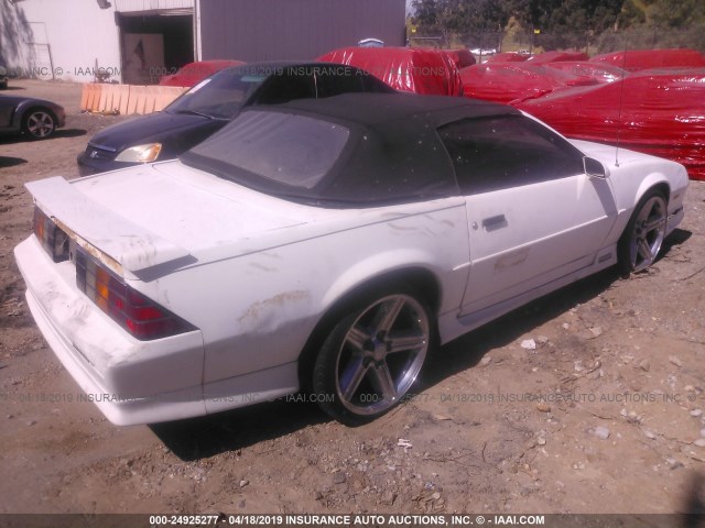 1G1FP33T9ML175888 - 1991 CHEVROLET CAMARO RS WHITE photo 4