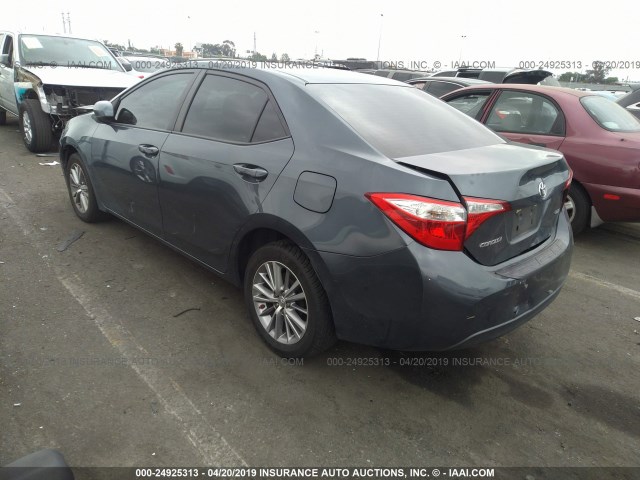 5YFBURHE2FP356093 - 2015 TOYOTA COROLLA L/LE/LE PLS/PRM/S/S PLS BLUE photo 3