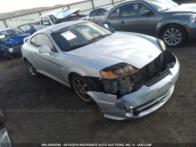 KMHHN65F14U137429 - 2004 HYUNDAI TIBURON GT SILVER photo 1