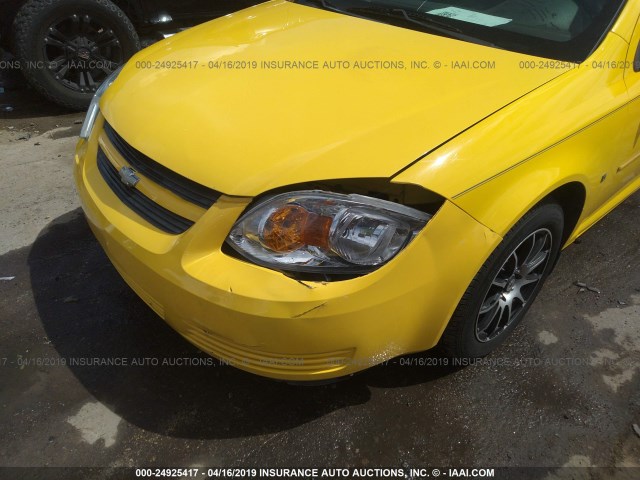 1G1AL18F687254673 - 2008 CHEVROLET COBALT LT YELLOW photo 6