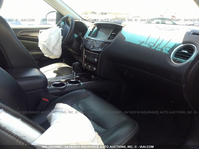 5N1AR2MN9EC693163 - 2014 NISSAN PATHFINDER S/SV/SL/PLATINUM Dark Blue photo 5