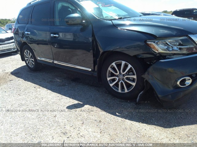 5N1AR2MN9EC693163 - 2014 NISSAN PATHFINDER S/SV/SL/PLATINUM Dark Blue photo 6