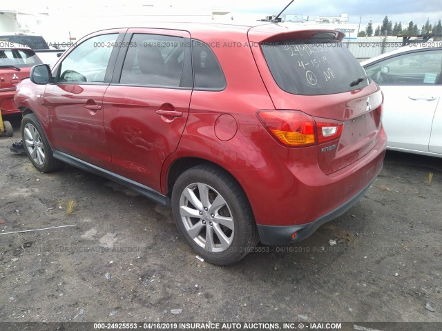 4A4AP3AU2DE010856 - 2013 MITSUBISHI OUTLANDER SPORT ES RED photo 3