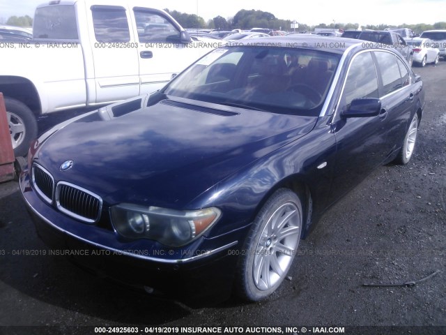 WBAGN63453DR08410 - 2003 BMW 745 LI BLUE photo 2