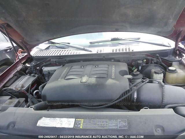 5LMFU28R14LJ19573 - 2004 LINCOLN NAVIGATOR 红色 照片 10
