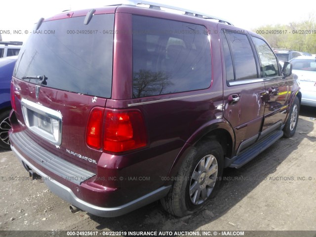 5LMFU28R14LJ19573 - 2004 LINCOLN NAVIGATOR 红色 照片 4