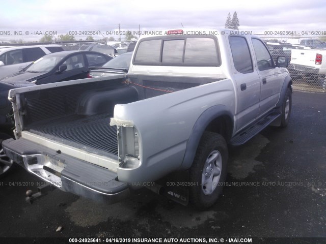5TEHN72NX3Z253918 - 2003 TOYOTA TACOMA DOUBLE CAB 银色 照片 4