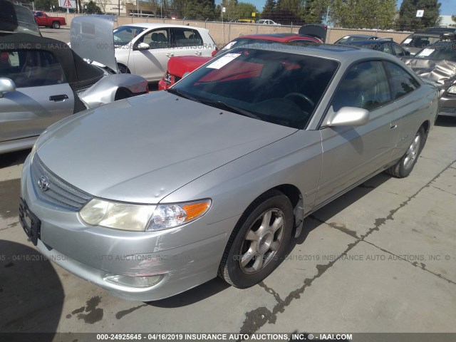 2T1CF28P12C564614 - 2002 TOYOTA CAMRY SOLARA SE/SLE SILVER photo 2