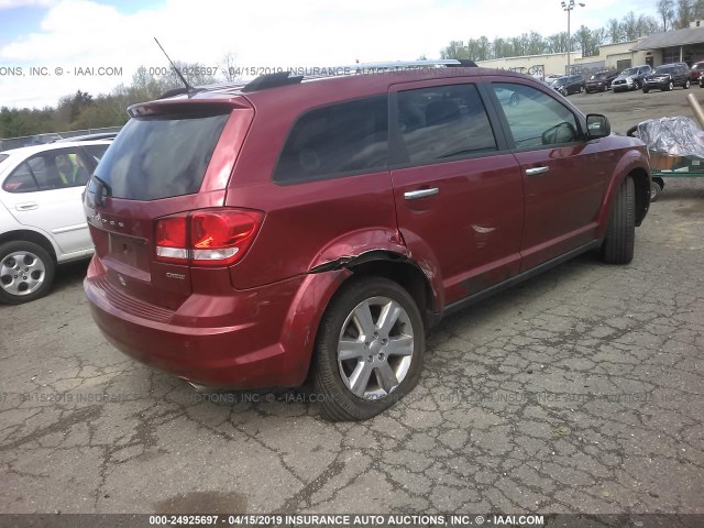 3D4PG3FG0BT521535 - 2011 DODGE JOURNEY CREW MAROON photo 4