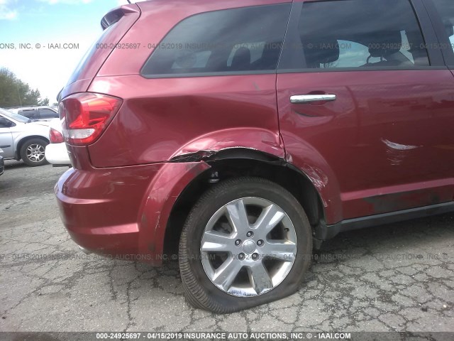 3D4PG3FG0BT521535 - 2011 DODGE JOURNEY CREW MAROON photo 6