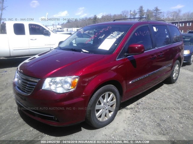 2C4RC1BG0DR631244 - 2013 CHRYSLER TOWN & COUNTRY TOURING RED photo 2