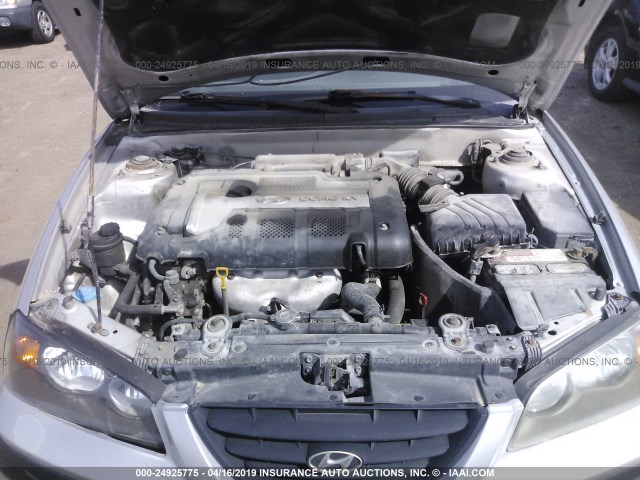 KMHDN56DX5U145536 - 2005 HYUNDAI ELANTRA GLS/GT SILVER photo 10