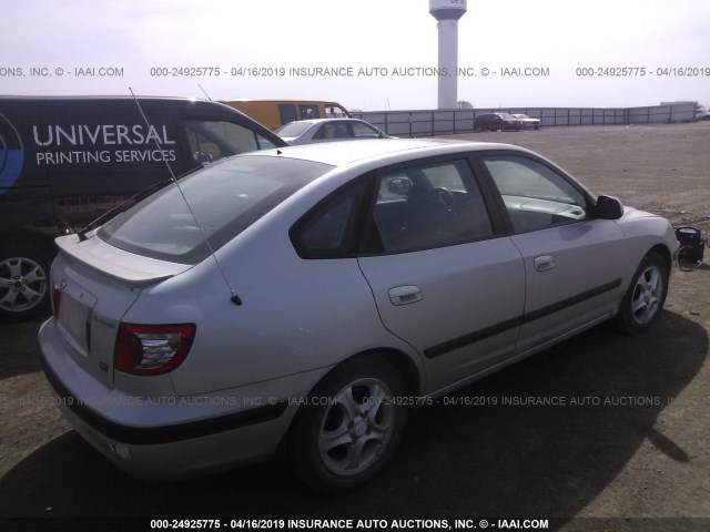 KMHDN56DX5U145536 - 2005 HYUNDAI ELANTRA GLS/GT SILVER photo 4