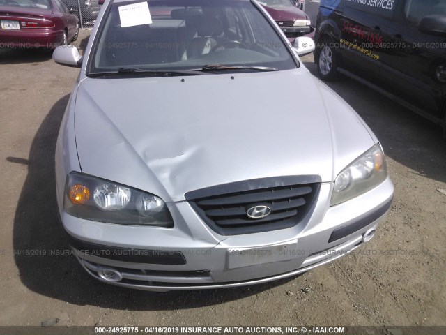 KMHDN56DX5U145536 - 2005 HYUNDAI ELANTRA GLS/GT SILVER photo 6