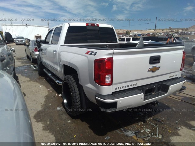 3GCUKSEJ6JG405947 - 2018 CHEVROLET SILVERADO K1500 LTZ WHITE photo 3