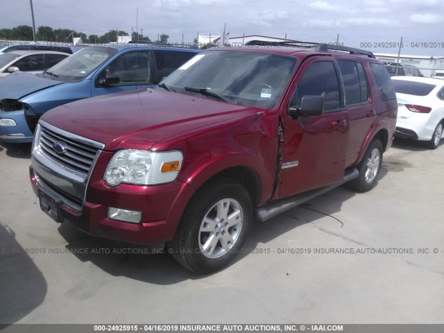 1FMEU63E08UA16199 - 2008 FORD EXPLORER XLT RED photo 2