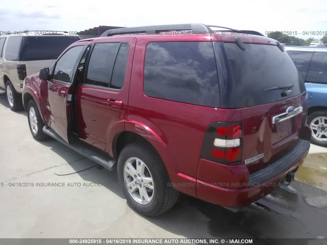 1FMEU63E08UA16199 - 2008 FORD EXPLORER XLT RED photo 3