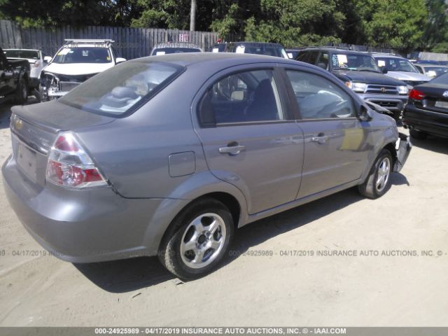 KL1TD5DE7AB125045 - 2010 CHEVROLET AVEO LS/LT GRAY photo 4