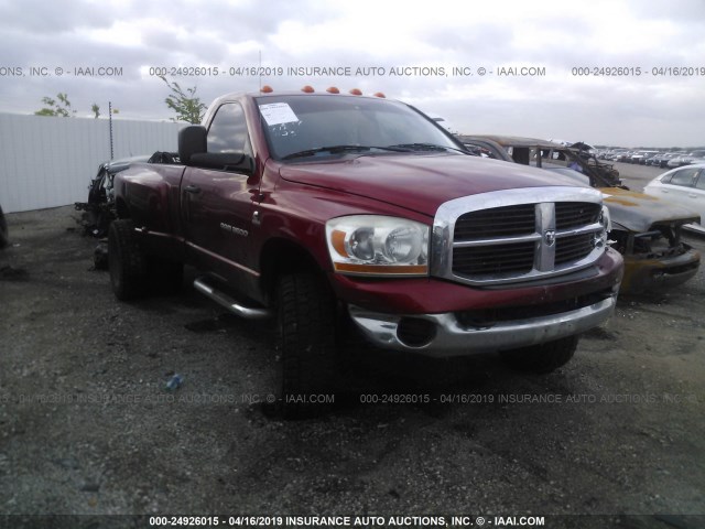 3D7MX46CX6G126298 - 2006 DODGE RAM 3500 ST/SLT MAROON photo 1