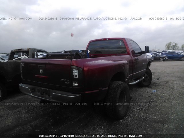 3D7MX46CX6G126298 - 2006 DODGE RAM 3500 ST/SLT MAROON photo 4