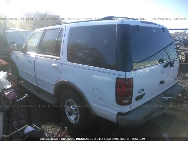 1FMRU17W72LA80468 - 2002 FORD EXPEDITION EDDIE BAUER WHITE photo 3