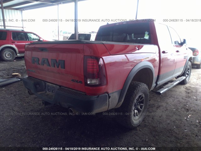 1C6RR7YT0GS117359 - 2016 RAM 1500 REBEL წითელი ფოტო 4