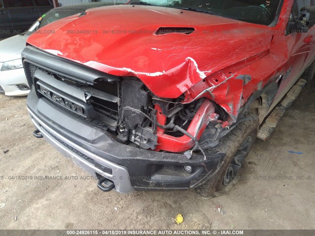 1C6RR7YT0GS117359 - 2016 RAM 1500 REBEL წითელი ფოტო 6