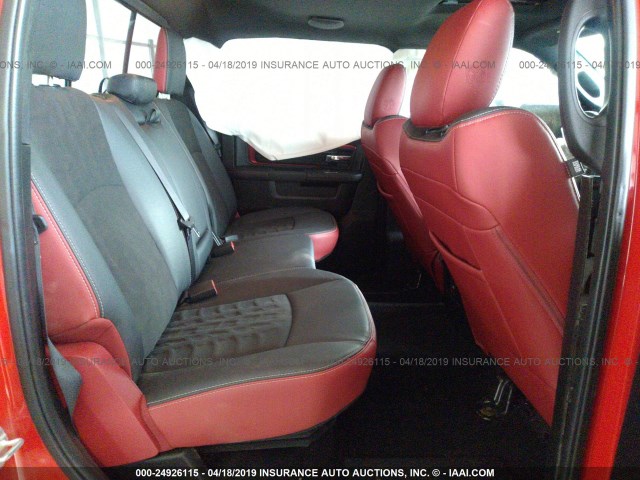 1C6RR7YT0GS117359 - 2016 RAM 1500 REBEL წითელი ფოტო 8