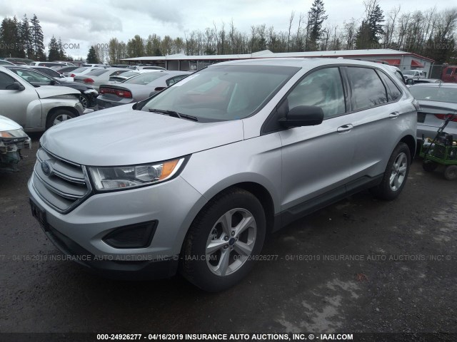 2FMPK4G90HBB97116 - 2017 FORD EDGE SE SILVER photo 2