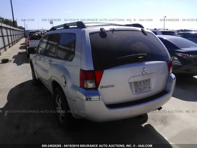 4A4MM31SX4E013864 - 2004 MITSUBISHI ENDEAVOR XLS SILVER photo 3