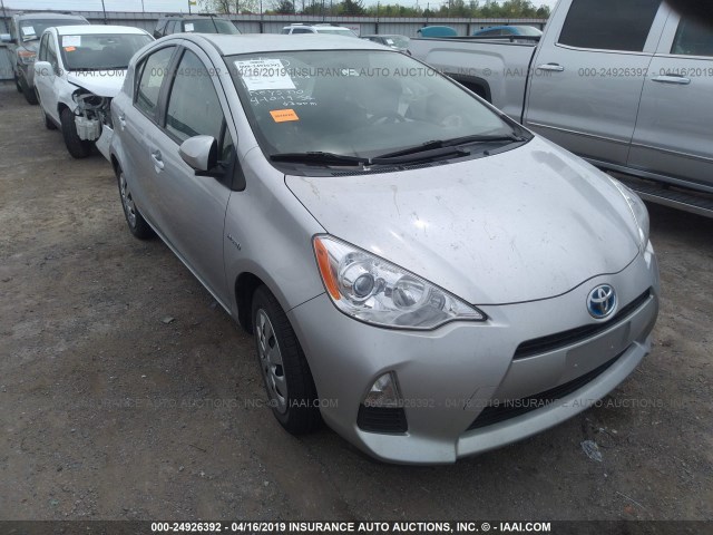 JTDKDTB37E1575266 - 2014 TOYOTA PRIUS C SILVER photo 1