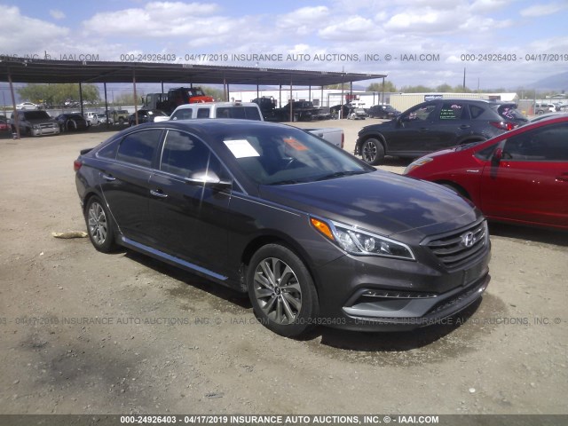 5NPE34AF6HH539163 - 2017 HYUNDAI SONATA SPORT/LIMITED GRAY photo 1