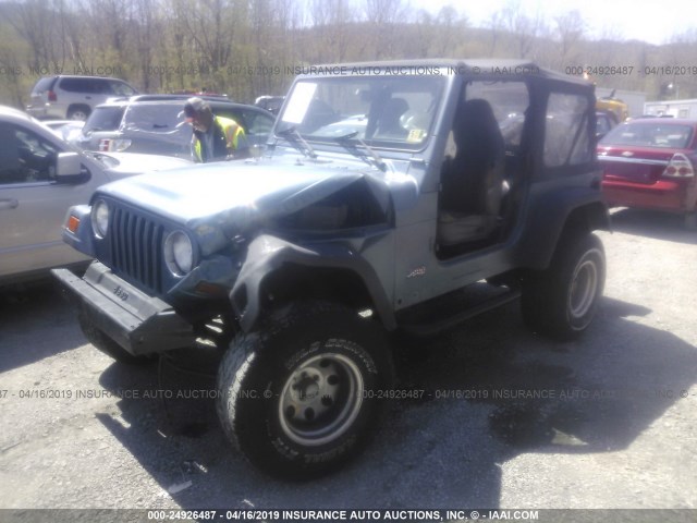 1J4FY29P8WP804782 - 1998 JEEP WRANGLER / TJ SE BLUE photo 2