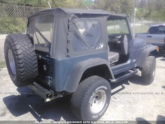 1J4FY29P8WP804782 - 1998 JEEP WRANGLER / TJ SE BLUE photo 4