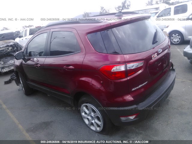 MAJ3P1TE0JC242301 - 2018 FORD ECOSPORT SE RED photo 3