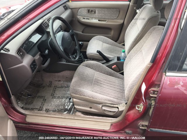 1N4AB41D6WC715689 - 1998 NISSAN SENTRA E/XE/GXE/GLE RED photo 5