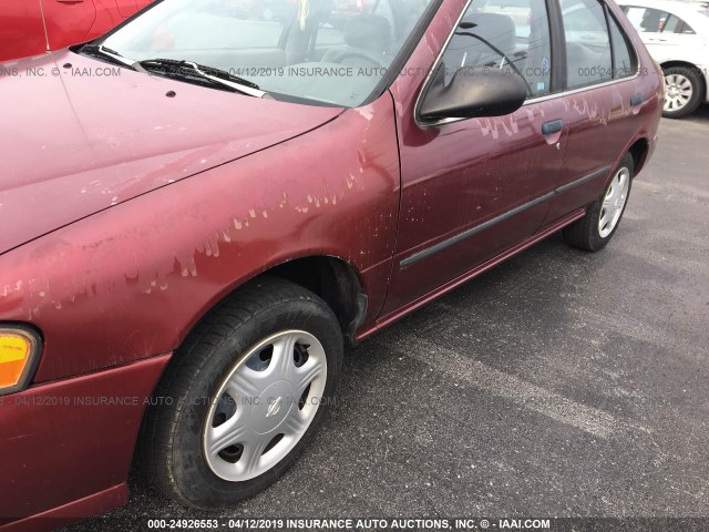 1N4AB41D6WC715689 - 1998 NISSAN SENTRA E/XE/GXE/GLE RED photo 6