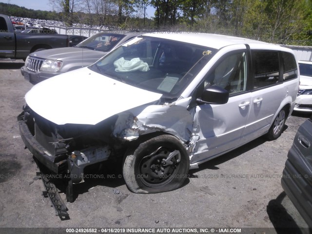 2C4RDGBG2FR508659 - 2015 DODGE GRAND CARAVAN SE WHITE photo 2