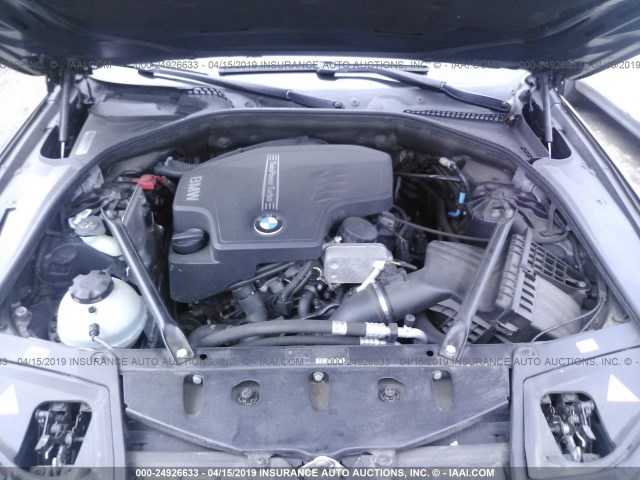 WBAXH5C52CDW10603 - 2012 BMW 528 XI GRAY photo 10