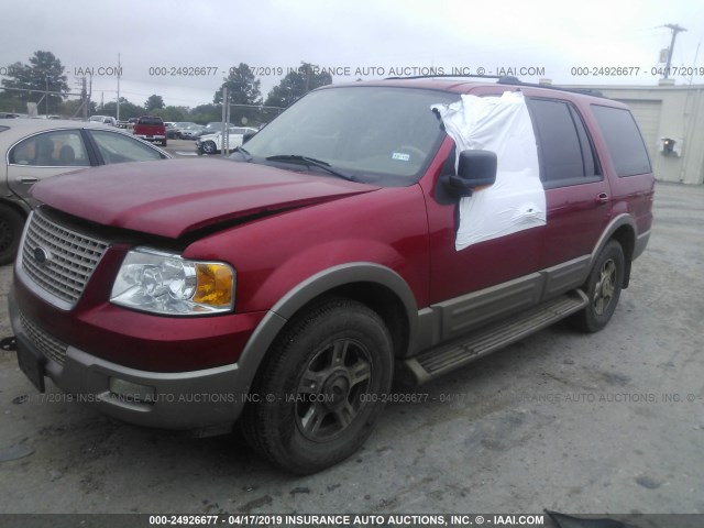 1FMRU17W93LC02247 - 2003 FORD EXPEDITION EDDIE BAUER RED photo 2