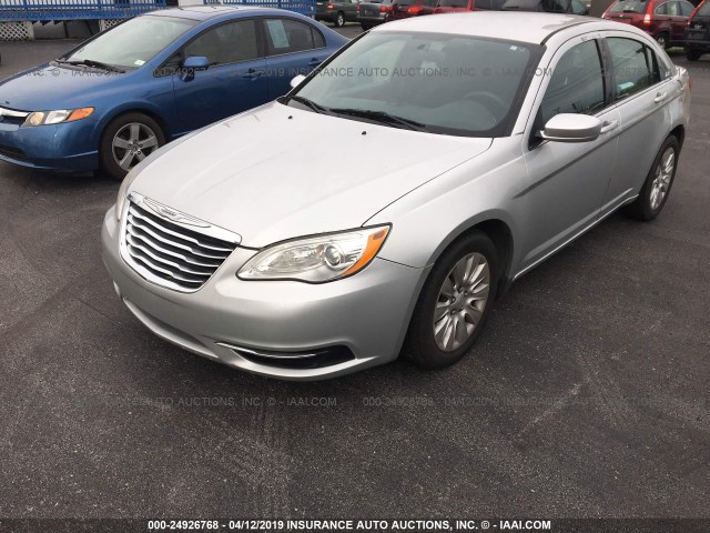 1C3CCBAB8CN223172 - 2012 CHRYSLER 200 LX SILVER photo 2