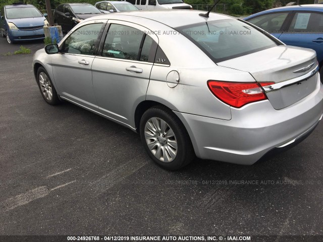 1C3CCBAB8CN223172 - 2012 CHRYSLER 200 LX SILVER photo 3