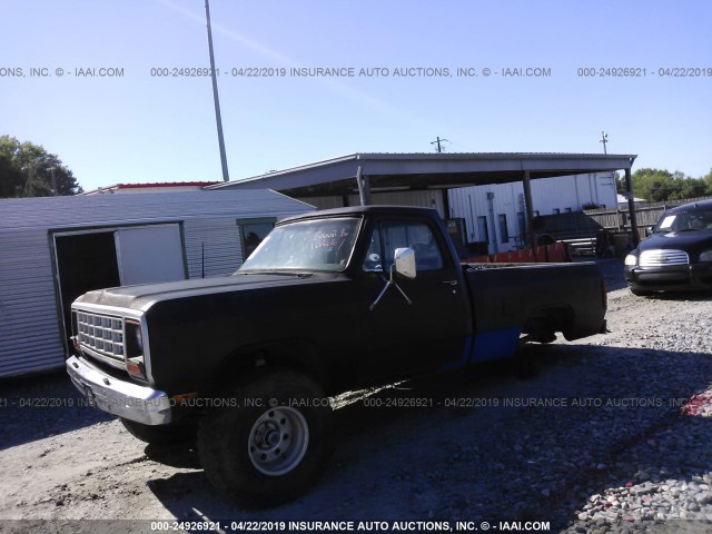 1B7GW14W2ES274314 - 1984 DODGE W-SERIES W150 BLACK photo 2