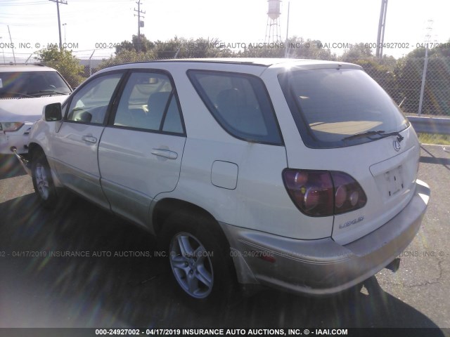 JT6HF10U2X0043055 - 1999 LEXUS RX 300 WHITE photo 3